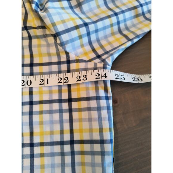 Lands End Button Down Shirt Men's L/T 16-16.5 Traditional Fit Check Long Sleeve - Picture 8 of 15